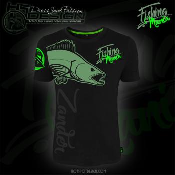 T-Shirt Zander Fishing Mania Größe M